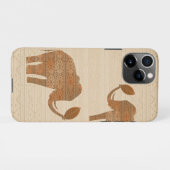 Coque iPhone 11Pro Design d'art tribal des éléphants (Dos Horizontal)