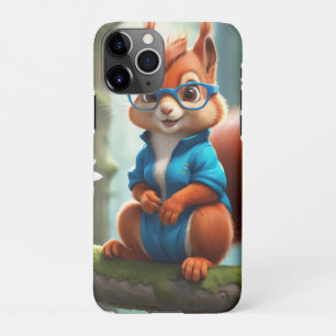 Coque iPhone 11Pro Écureuil mignon sur la branche d'arbre