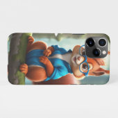 Coque iPhone 11Pro Écureuil mignon sur la branche d'arbre (Dos Horizontal)