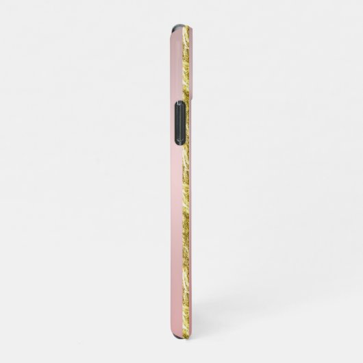 Coque iPhone 11Pro Élégante fille Peach Gold Parties scintillant Moti (Côté droit)