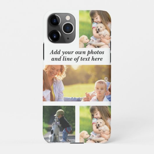 Coque iPhone 11Pro Faites votre propre collage photo et texte (Dos)