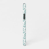Coque iPhone 11Pro Feuille Damask Motif Turquoise (Côté droit)