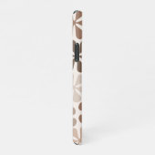Coque iPhone 11Pro Fleurs Abstraites (B) Crème Brown de Taupe (Côté droit)
