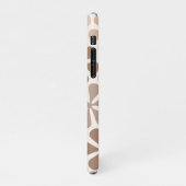 Coque iPhone 11Pro Fleurs Abstraites (B) Crème Brown de Taupe (Côté gauche)