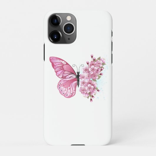 Coque iPhone 11Pro Flower Butterfly (Dos)