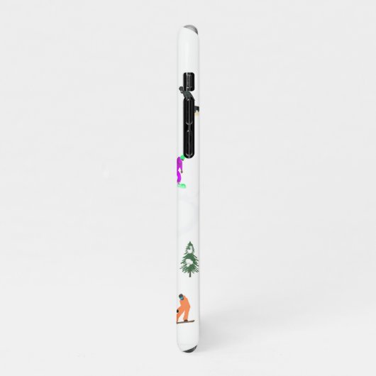 Coque iPhone 11Pro Freeride Snowboarder Illustration de snowboard (Côté gauche)