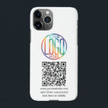 Coque iPhone 11Pro Générateur de code QR et logo d'entreprise minimal<br><div class="desc">Partagez tout site Web avec un code QR personnalisé et un logo iPhone 11Pro Coque. Pour créer votre propre code QR à l'aide du générateur, tapez simplement l'URL du site Web dans le modèle. Tout le libellé est simple à personnaliser ou à supprimer, et les couleurs, les polices et la...</div>