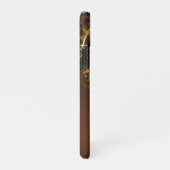 Coque iPhone 11Pro Horloge Steampunk avec des engrenages anciens (Côté droit)