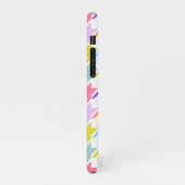 Coque iPhone 11Pro Houndstooth Multicolor+White Big Motif (Côté gauche)