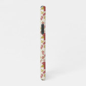 Coque iPhone 11Pro Jacobean Floral Pattern Rouge Rose Gold Crème (Côté droit)