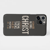 Coque iPhone 11Pro Je Peux Faire Toutes Les Choses À Travers Le Chris (Dos Horizontal)