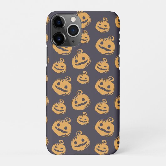 Coque iPhone 11Pro Joli Citrouilles effrayants face à la nuit d'Hallo (Dos)