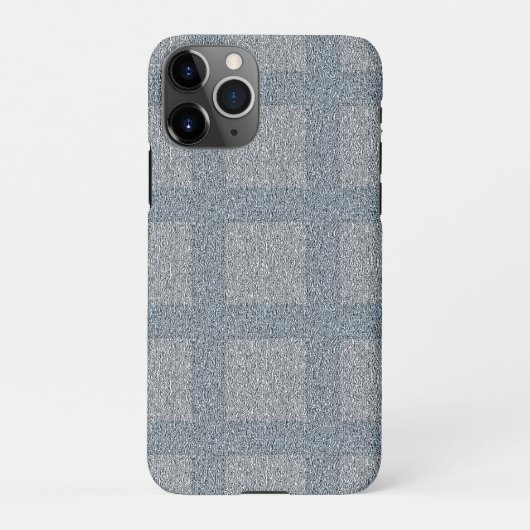Coque iPhone 11Pro Laine tricotée grise et sauge (Dos)