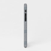 Coque iPhone 11Pro Laine tricotée grise et sauge (Côté gauche)