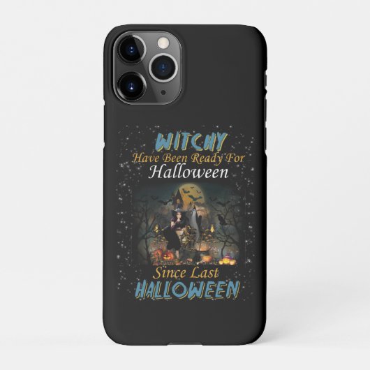 Coque iPhone 11Pro Les sorciers sont prêts pour Halloween (Dos)