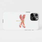 Coque iPhone 11Pro libellule de fleurs avec sakura de bijoux (Dos Horizontal)