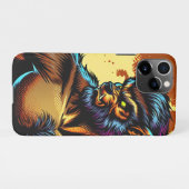 Coque iPhone 11Pro Loup-garou de style bande dessinée devant la plein (Dos Horizontal)