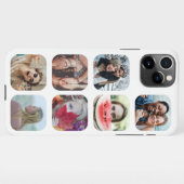 Coque iPhone 11Pro Max 7 Carré Photo Collage Modèle blanc (Dos Horizontal)