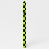 Coque iPhone 11Pro Max Acid green black checkerboard pattern (Côté droit)