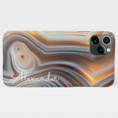 Coque iPhone 11Pro Max Agate personnalisé Nom manuscrit tendance moderne (Dos Horizontal)