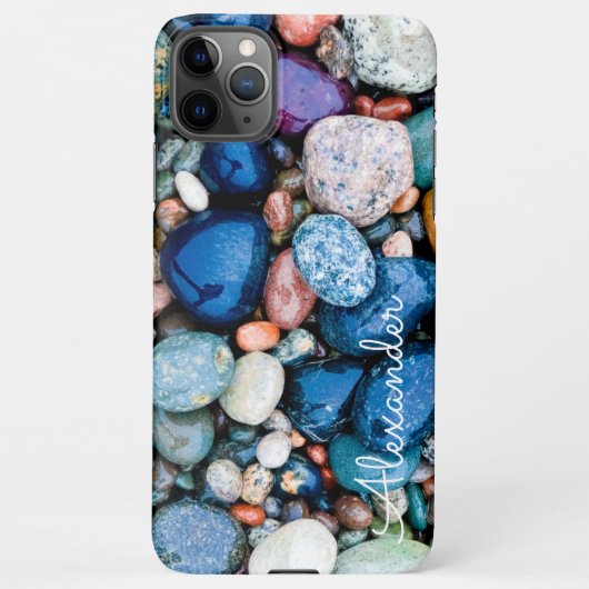 Coque iPhone 11Pro Max Agate personnalisé Nom manuscrit tendance moderne (Dos)
