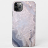 Coque iPhone 11Pro Max Agate personnalisé Nom manuscrit tendance moderne (Dos)