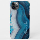 Coque iPhone 11Pro Max Agate personnalisé Nom manuscrit tendance moderne (Dos)