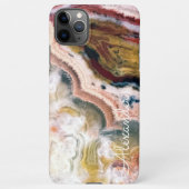 Coque iPhone 11Pro Max Agate personnalisé Nom manuscrit tendance moderne (Dos)