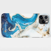 Coque iPhone 11Pro Max Agate personnalisé Nom manuscrit tendance moderne (Dos Horizontal)