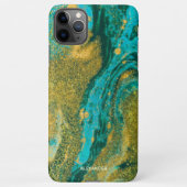 Coque iPhone 11Pro Max Agate personnalisé Nom manuscrit tendance moderne (Dos)