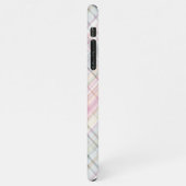 Coque iPhone 11Pro Max Amusant été rose bleu Mint vert Plaid Motif (Côté gauche)
