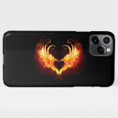 Coque iPhone 11Pro Max Angel Fire Heart with Wings (Dos Horizontal)