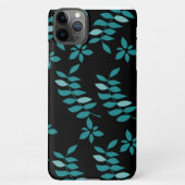 Coque iPhone 11Pro Max Aqua et jungle tropicale noire (Dos)