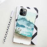 Coque iPhone 11Pro Max Aquarelle moderne Nature Commençons l'aventure<br><div class="desc">Aquarelle moderne Nature Commençons l'aventure</div>