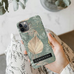 Coque iPhone 11Pro Max Aquarelle Tropicale Gold & Green Feuille Motif<br><div class="desc">Aquarelle Tropicale Gold & Green Feuille Motif</div>