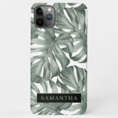 Coque iPhone 11Pro Max Aquarelle tropicale Oasis moderne Feuille Motif (Dos)