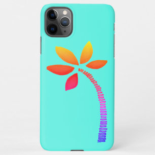 Coque iPhone 11Pro Max Arbre de palmier arc-en-ciel avec arrière - plan b
