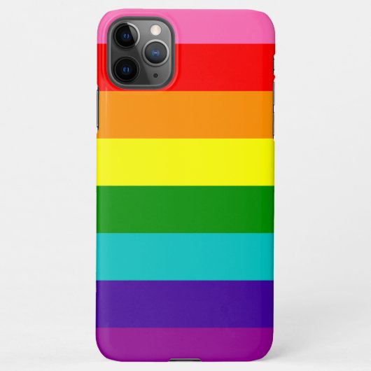 Coque iPhone 11Pro Max Arc en ciel LGBT drapeau gay (Dos)