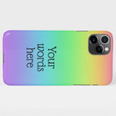 Coque iPhone 11Pro Max Arc-en-ciel personnalisé (Dos Horizontal)