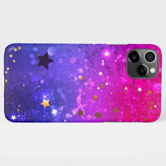 Coque iPhone 11Pro Max Arrière - plan rose brillant (Dos Horizontal)