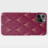 Coque iPhone 11Pro Max Art Deco pattern with gold geometric fan motifs  (Dos Horizontal)