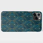 Coque iPhone 11Pro Max Art Deco pattern with gold geometric shapes (Dos Horizontal)