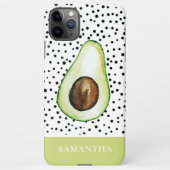 Coque iPhone 11Pro Max Avocado vert moderne Nom personnalisé (Dos)