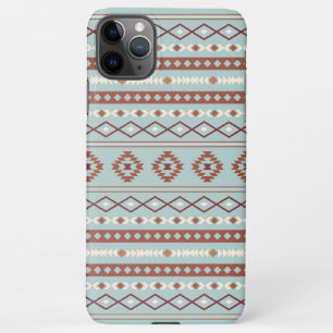Coque iPhone 11Pro Max Aztec Mixte Motif Motif Rusts Crème Bleu