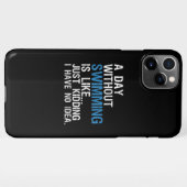 Coque iPhone 11Pro Max Baignade amusante une journée sans cadeau de natat (Dos Horizontal)