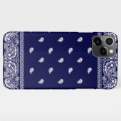 Coque iPhone 11Pro Max Bandana True Blue Phone Case (Dos Horizontal)