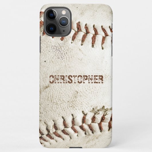 Coque iPhone 11Pro Max Baseball vintage Personnalisé (Dos)