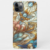Coque iPhone 11Pro Max Beau Chic Vitrail Floral Mosaic Motif (Dos)