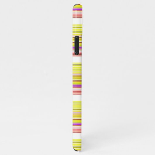 Coque iPhone 11Pro Max Belles rayures jaunes blanches (Côté droit)