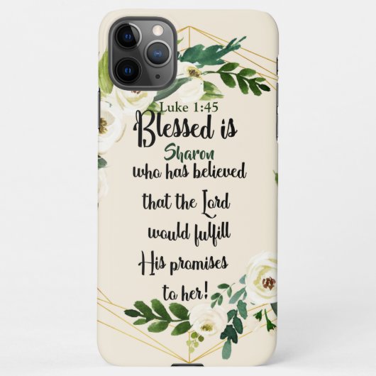 Coque iPhone 11Pro Max Béni Est Elle Qui Croyait Nom Christian (Dos)